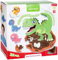Toi-Toys puzzle tappeto in schiuma dinosauro - 36 pezzi