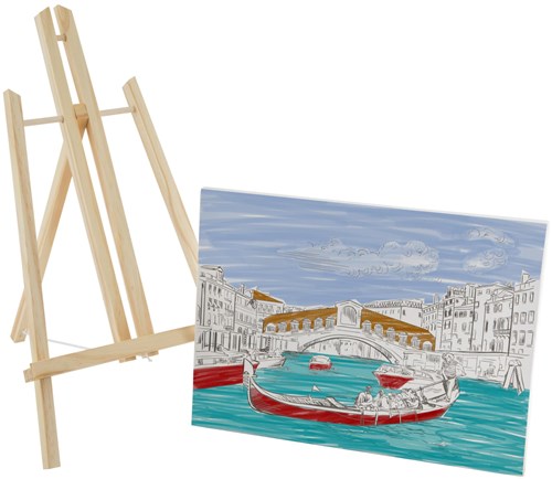 Canvas con stampa cavalletto pittura creativa 30x22,5 cm-2