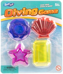Jonotoys set conchiglie giocattolo da immersione - 4 pezzi piscina colorata