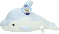 Jonotoys peluche delfino pupazzo 35cm blu bianco giocattolo
