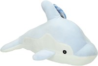 Jonotoys peluche delfino pupazzo 35cm blu bianco giocattolo-3