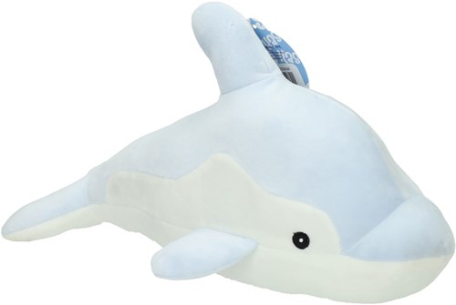 Jonotoys peluche delfino pupazzo 35cm blu bianco giocattolo-3