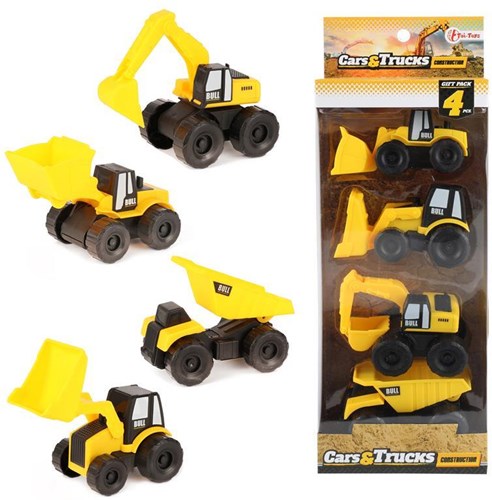 Toi-Toys set veicoli da costruzione giocattolo - 4 pezzi - veicoli