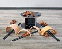 Cosy set di ponti e tunnel in legno - 4 pezzi - educativo