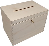 Playwood scatola portabuste in legno pino con fessura 29x22x20 cm
