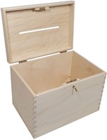 Playwood scatola portabuste in legno pino con fessura 29x22x20 cm-2
