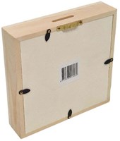 Hobbygroep salvadanaio plexiglass scatola risparmio legno naturale bianco 17 cm-3