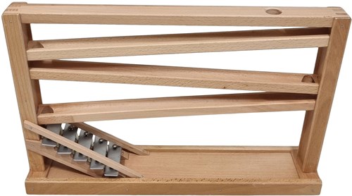 Playwood pista di biglie in legno di faggio con campanelli per biglie da 16 mm-3