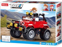 Sluban set di costruzione auto fuoristrada rossa - 135 mattoncini