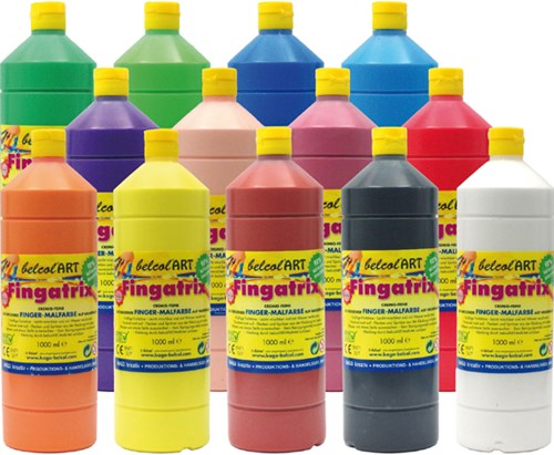 Eduplay pittura a dita 1000ml bianco - vernice creativa per bambini-2