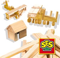 Ses set falegnameria deluxe giocattolo in legno kit creativo per bambini-2