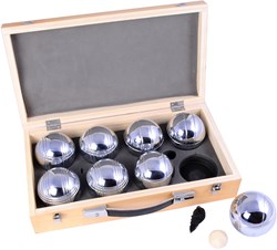 Set Jeu de Boules valigetta legno lusso 8 bocce metallo Longfield Games