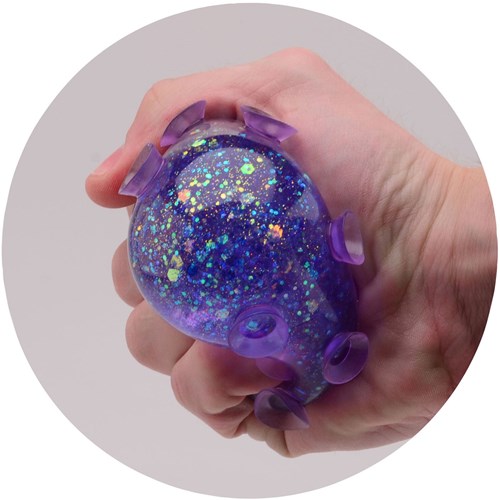 Johntoy palline ventosa glitter giocattolo multicolore 12 pezzi-2