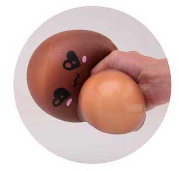 Johntoy giocattolo grande pupù da schiacciare antistress multicolore-3