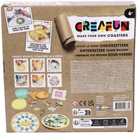 Creafun set creativo sottobicchieri - kit mosaico colorato fai-da-te-2