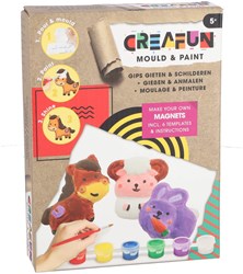 Creafun set per colata di gesso fattoria per bambini figure della fattoria