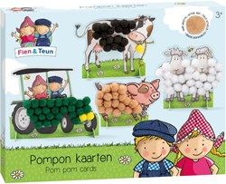 Bambolino Toys set creativo Fien & Teun pompon animali della fattoria