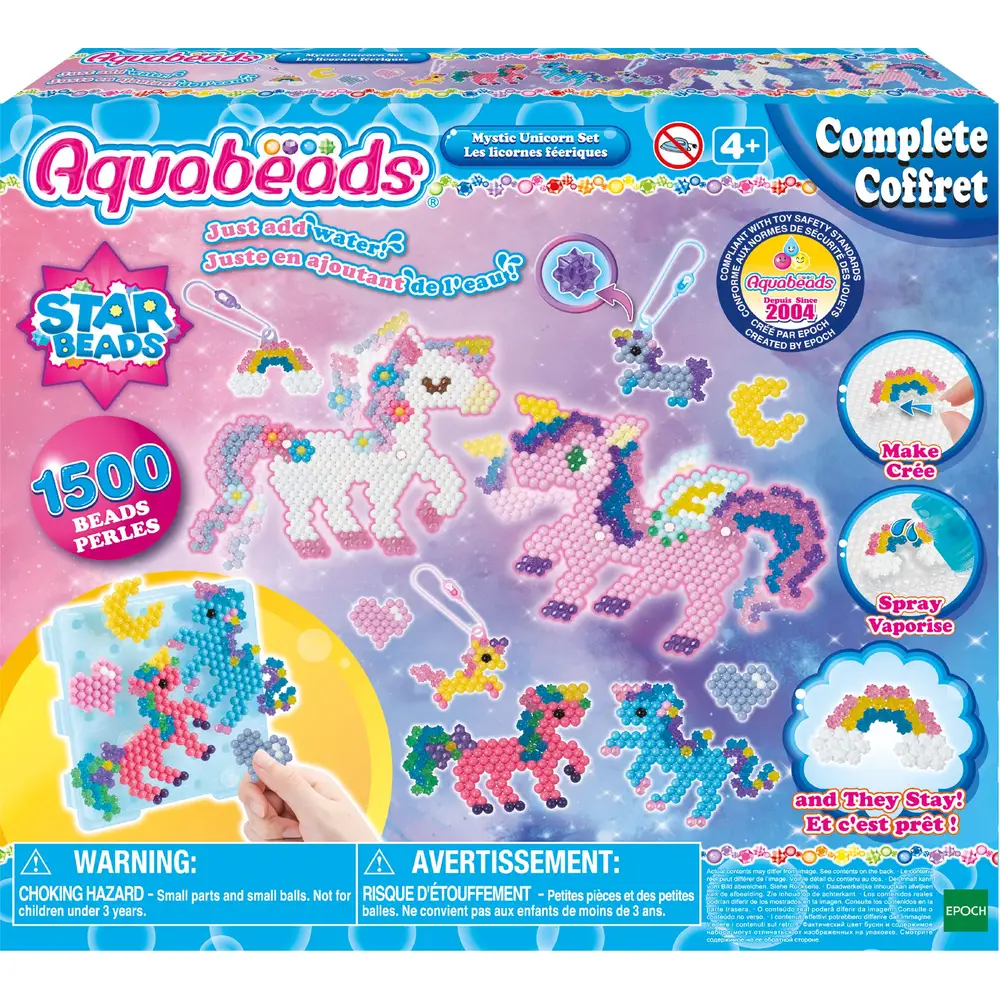 Epoch Aquabeads set unicorno creativo - 1500 perline - tavoletta creazioni