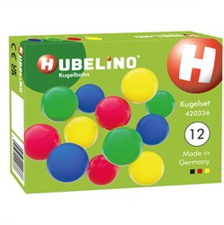 Hubelino biglie plastica set - 12 pezzi pista per biglie giocattolo