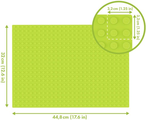 Hubelino base verde 560 perni - grande piastra base pista biglie-3