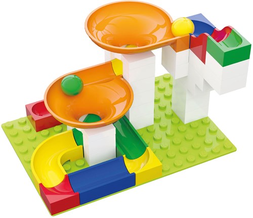 Hubelino pista per biglie set di espansione imbuto - 44 pezzi - compatibile Duplo-2