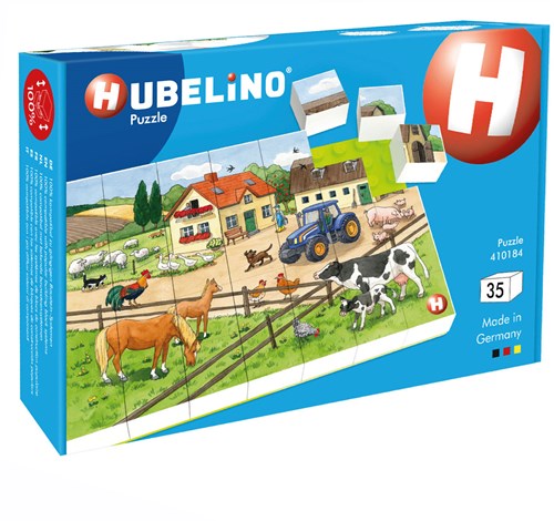Hubelino puzzle blocchi fattoria 35 pezzi - giocattolo educativo