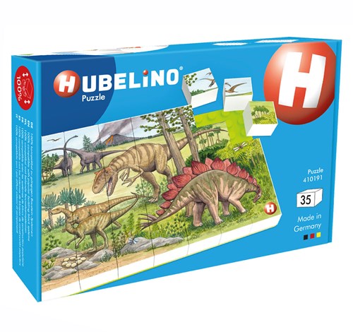 Hubelino puzzle blocchi mondo dinosauri 35 pezzi giocattolo bambini