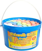 Johntoy gessetti da marciapiede Outdoor Fun secchiello 50 pezzi giocattolo colorato-2