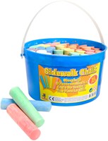 Johntoy gessetti da marciapiede Outdoor Fun secchiello 50 pezzi giocattolo colorato-3