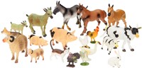Johntoy animali da fattoria set giocattolo 20 pezzi in sacchetto plastica-2