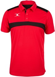 Gilbert polo sportivo rosso nero - uomo small rugby