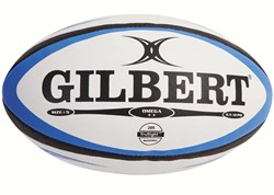 Gilbert pallone da rugby Omega match blu nero misura 3 - pallone da partita