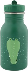 Trixie borraccia acciaio inox 350ml - Mr. Crocodile - bottiglia d'acqua per bambini verde