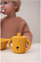 Trixie tazza con beccuccio in silicone per bambini gialla Mr. Lion anti-perdita-2
