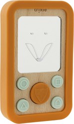 Trixie telefono baby in legno con silicone - giocattolo sensoriale Mr. Fox