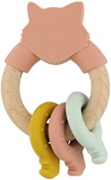 Trixie anello attività in legno per bebè rosa - massaggiagengive in silicone Mrs. Cat-2