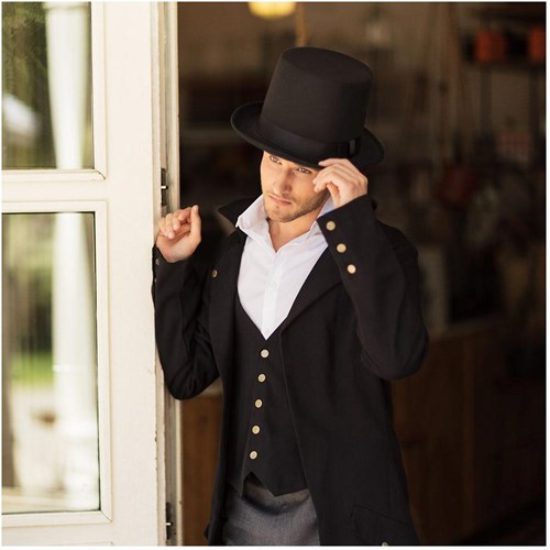 Boland - Cappello a cilindro nero - Feltro adulti - Glamour anni '20-3