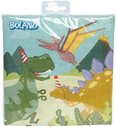 Boland tovaglioli di carta Dino party - dinosauro - decorazione festa