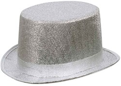 Boland cappello glitter argento - cappello festa adulti glamour