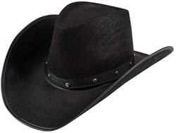 Boland cappello da cowboy Wichita nero - accessorio festival - 59 cm