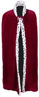 Boland mantello maestà bordeaux - costume re adulti 140cm