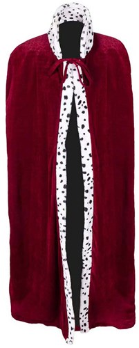 Boland mantello maestà bordeaux - costume re adulti 140cm