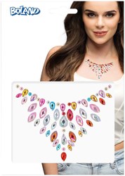 Boland gioielli per il corpo set trucco multicolore glitter festival
