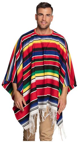 Boland poncho costume messicano carnevale adulti poliestere festa