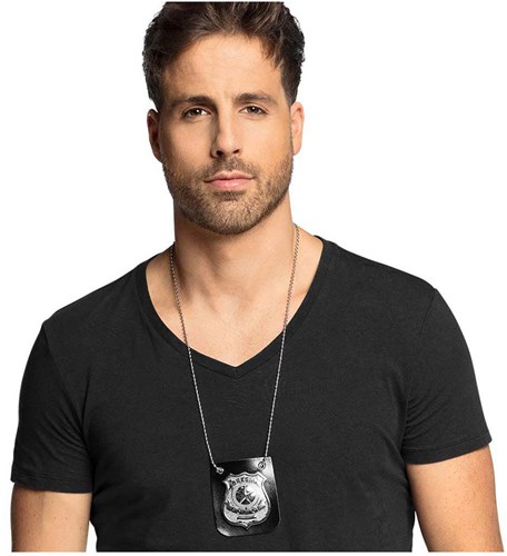 Boland distintivo catena polizia - Accessorio Special Police per adulti-3