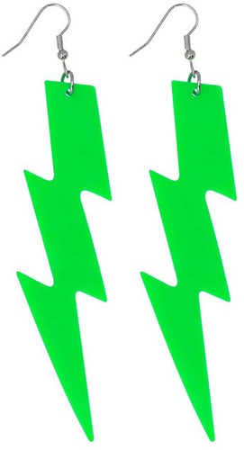 Boland orecchini verde neon flash accessorio retrò disco donna
