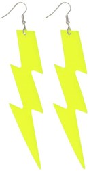 Boland orecchini neon giallo fulmine retrò donna festa anni 80 90