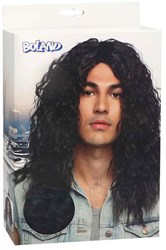 Boland parrucca rock'n'roll marrone lunga ondulata capelli sintetici