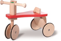 nic bicicletta senza pedali in legno con ruote in legno - giocattolo bicicletta