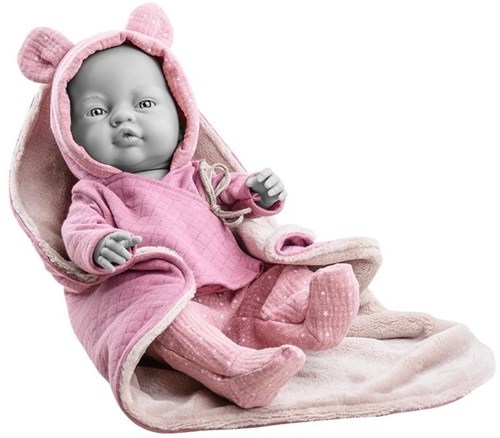 Paola Reina Set di abbigliamento Bebitos ragazza rosa/fazzoletto (45cm)-3
